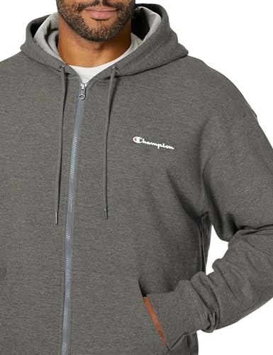 Champion Men's Zip-Up Hoodie, Powerblend, Zip-Up Hoodie Sweatshirt for Men (Reg. or Big & Tall)