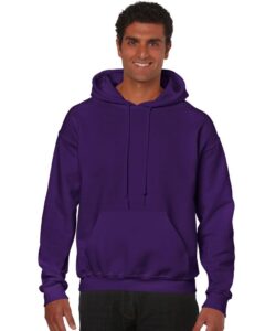 gildan adult heavy blend hooded sweatshirt (purple) (x-large)