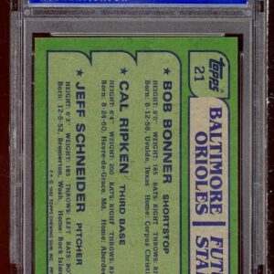 Cal Ripken Jr Rookie Card 1982 Topps #21 PSA 9