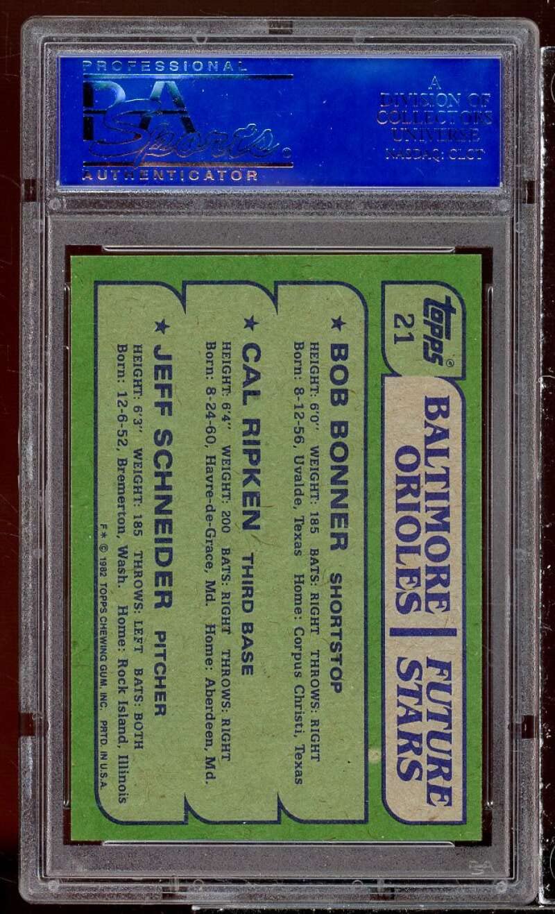 Cal Ripken Jr Rookie Card 1982 Topps #21 PSA 9