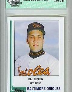 Cal Ripken Orioles Topps Rookie of the Week Card PGI 10