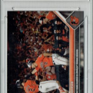 Certified Mint+ Gunnar Henderson 2023 Topps Now #875 Passes Cal Ripken Rookie Card