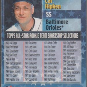 2000 Topps Chrome Cal Ripken Jr. Orioles All Star Rookie Team Refractor Insert Baseball Card #RT4