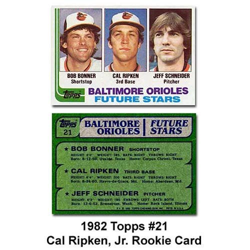 1982 Topps Cal Ripken Baseball Rookie Card