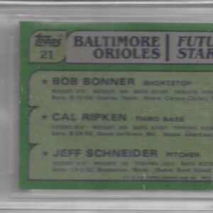 1982 Topps Cal Ripken Jr. Rookie Card #21 Graded Beckett 8 NM-MT