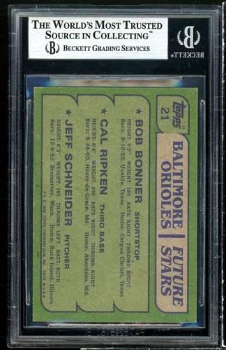 Cal Ripken Jr Rookie Card 1982 Topps #21 BGS Authentic Autograph - Baseball Slabbed Autographed Cards