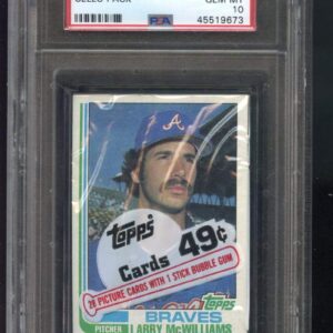 1982 Topps Baseball Card Wax Pack Unopened Graded PSA 10 GEM MT Cal Ripken Jr. ROOKIE POSSIBLE Larry McWilliams #733 Lee May #132