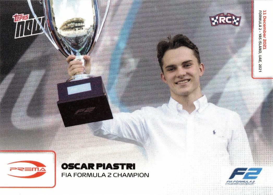 2021 F2 Racing F1 Topps Now #89 Oscar Piastri Rookie Card - FIA Formula 2 Champion