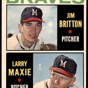 1964 Topps # 94 Braves Rookies Larry Maxie/Jim Britton Milwaukee Braves (Baseball Card) VG/EX Braves