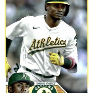 2023 TOPPS #650 ESTEURY RUIZ RC OAKLAND ATHLETICS BASEBALL OFFICIAL TRADING CARD OF MLB