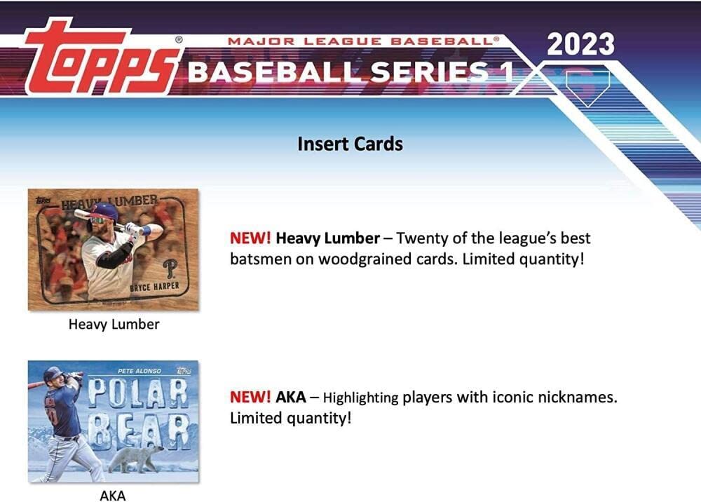 2023 Topps Series 1 Baseball Factory Sealed Blaster Box 99 Cards 1 Commemorative Relic Card Per Box Chase rookie cards autographs, and relics of an generational rookie class such as Adley Rutschman, Francisco Alvarez, Michael Harris, and more See Scans fo