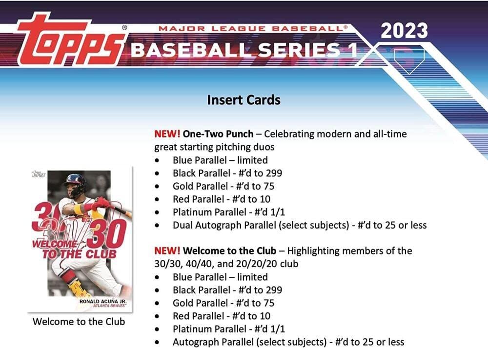 2023 Topps Series 1 Baseball Factory Sealed Blaster Box 99 Cards 1 Commemorative Relic Card Per Box Chase rookie cards autographs, and relics of an generational rookie class such as Adley Rutschman, Francisco Alvarez, Michael Harris, and more See Scans fo