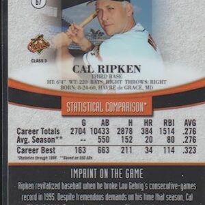 1999 Topps Gold Label Cal Ripken Jr. Orioles Baseball Card #67