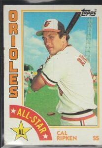 1984 topps cal ripken jr. all-star orioles baseball card #400