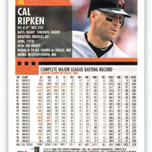 2000 Topps #4 Cal Ripken Jr. NM-MT Baltimore Orioles Baseball