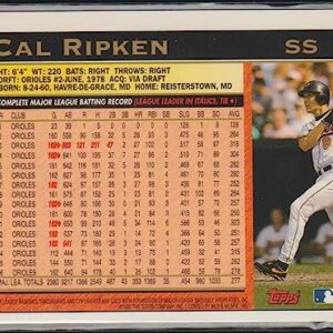 1997 Topps Cal Ripken Jr. Orioles Baseball Card #400