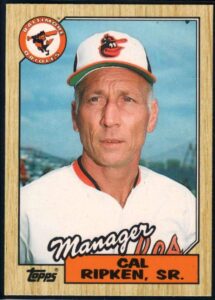 1987 topps traded #102t cal ripken sr. mg nm-mt baltimore orioles baseball j2m