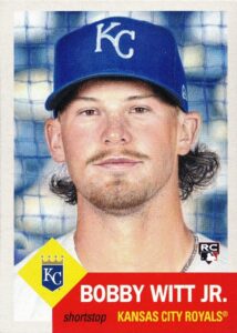 2022 topps living set baseball #512 bobby witt jr. rookie card - kansas city royals