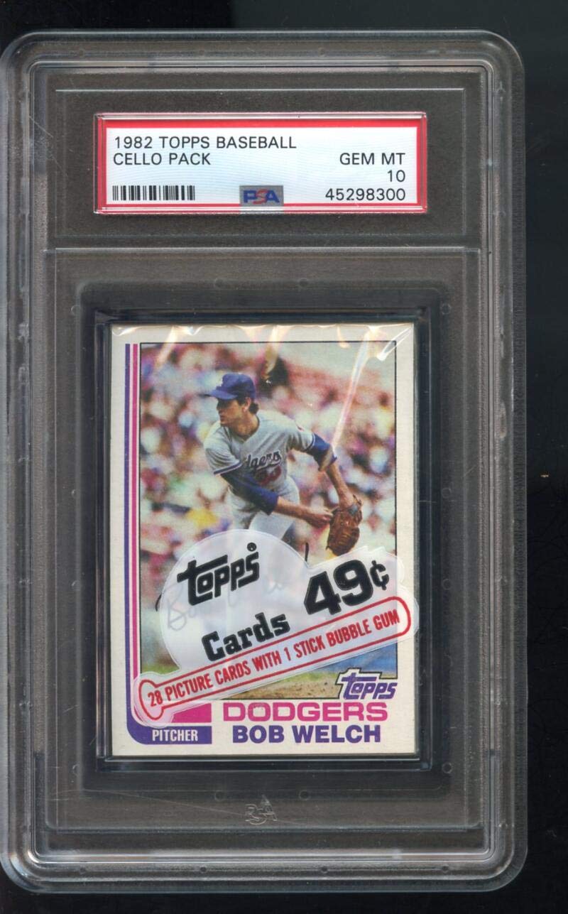 1982 Topps Baseball Card Wax Pack Unopened Graded PSA 10 GEM MT Cal Ripen Jr. ROOKIE POSSIBLE Bob Welch #82 Tom Brookens #753