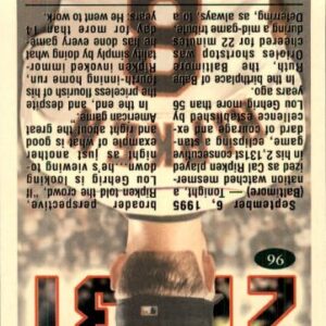 1996 Topps Baseball Card #96 Cal Ripken