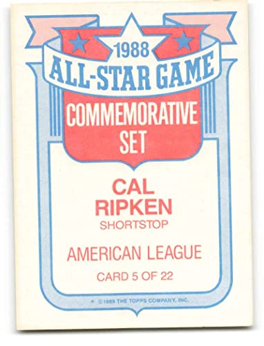 1988 Topps Glossy All-Stars #5 Cal Ripken Jr. NM-MT Baltimore Orioles Baseball MLB