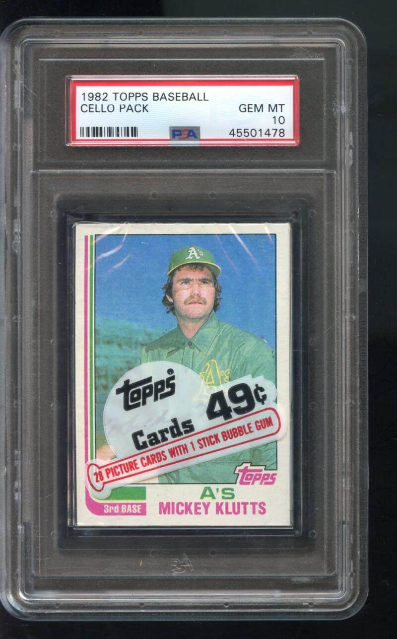 1982 Topps Baseball Card Wax Pack Unopened Graded PSA 10 GEM MT Cal Ripen Jr. ROOKIE POSSIBLE Mickey Klutts #148 Dave Palmer #292