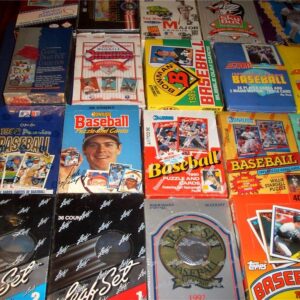 Box of 100 Old Sealed Baseball Packs. Lot of 1000+ Cards in This Collection