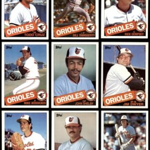 1985 Topps Baltimore Orioles Team Set Baltimore Orioles (Set) NM+ Orioles