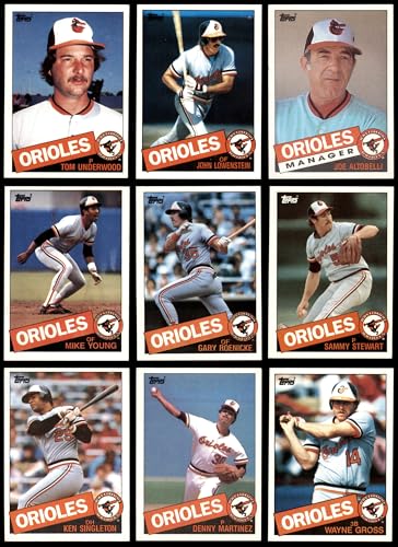 1985 Topps Baltimore Orioles Team Set Baltimore Orioles (Set) NM+ Orioles