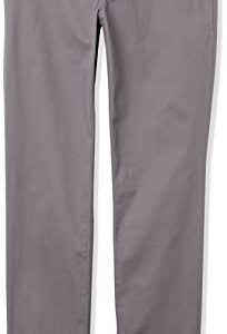 Amazon Essentials Men's Straight-Fit Casual Stretch Chino Pant, Dark Grey, 35W x 32L