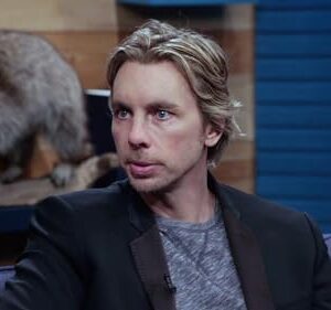 Dax Shepard Wears a Heather Grey Shirt and Black Blazer