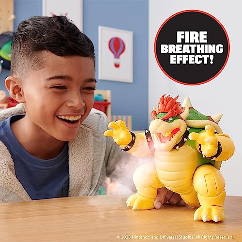 THE SUPER MARIO BROS. MOVIE 7-Inch Feature Bowser Action Figure with Fire Breathing Effects