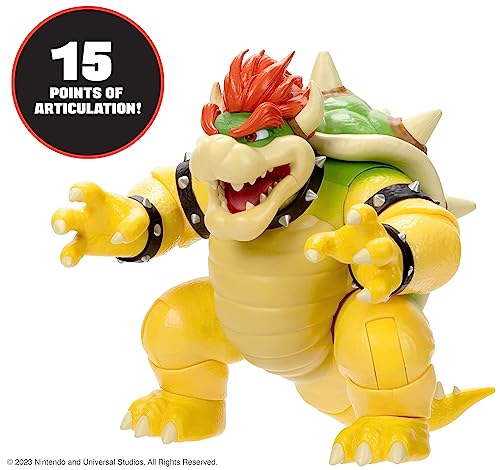 THE SUPER MARIO BROS. MOVIE 7-Inch Feature Bowser Action Figure with Fire Breathing Effects