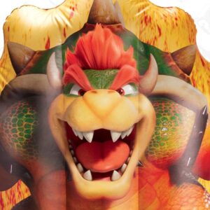 THE SUPER MARIO BROS. MOVIE Bowser Inflatable Sports Game for Kids, Indoor Games or Outdoor Games for Kids and Adults, Approximate Inflated Size 51 Inches L x 18 Inches W x 46 Inches H