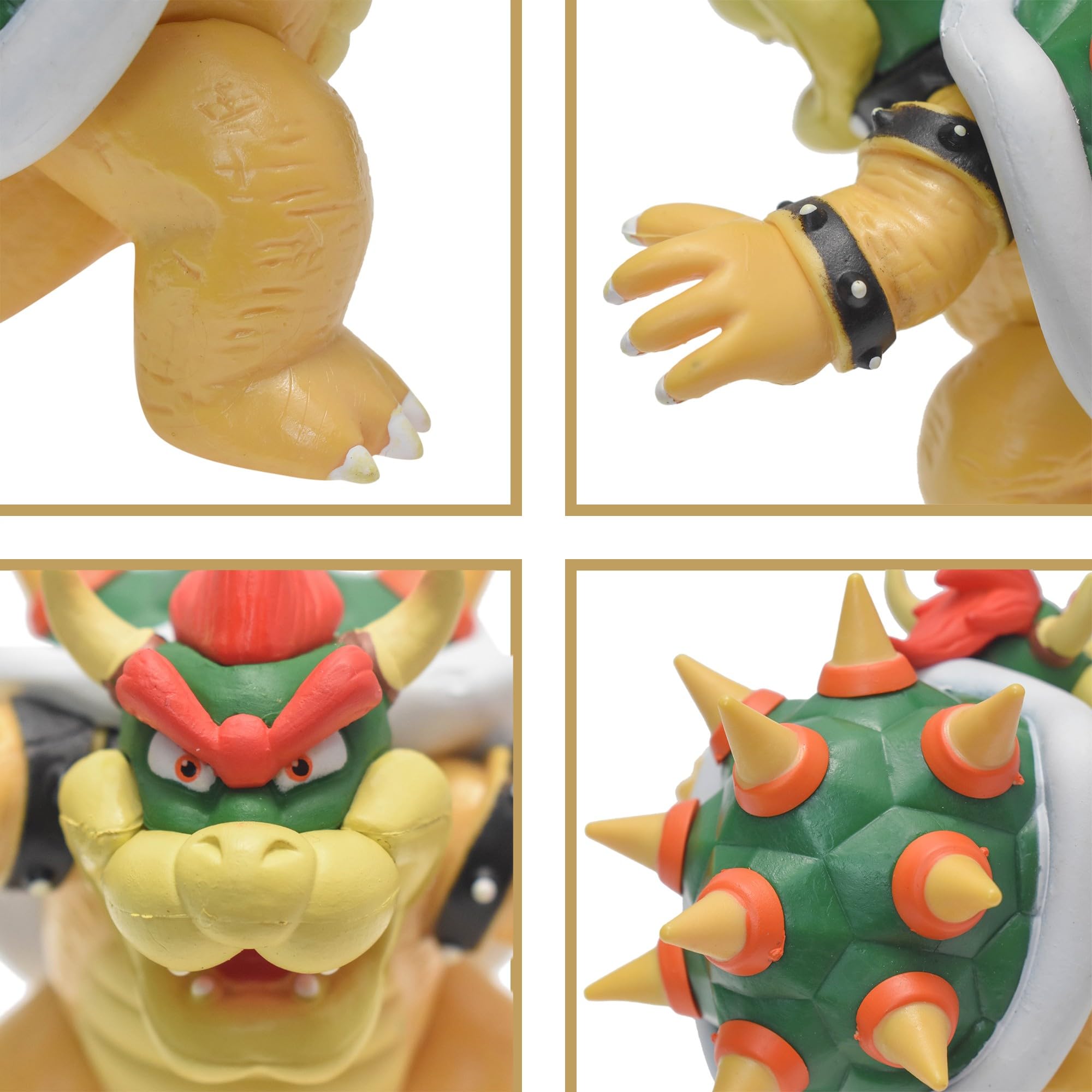 RGVV Yellow Bowser Action Figure The King of The Dark Kingdom Can Breathe Fire in The Movie 4"