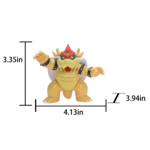 RGVV Yellow Bowser Action Figure The King of The Dark Kingdom Can Breathe Fire in The Movie 4"