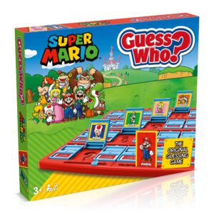 winning moves super mario guess who? board game, play with classic nintendo characters including mario, luigi, peach, bowser, and donkey kong, ages 6 and up, wm03076-en1-6,blue,red