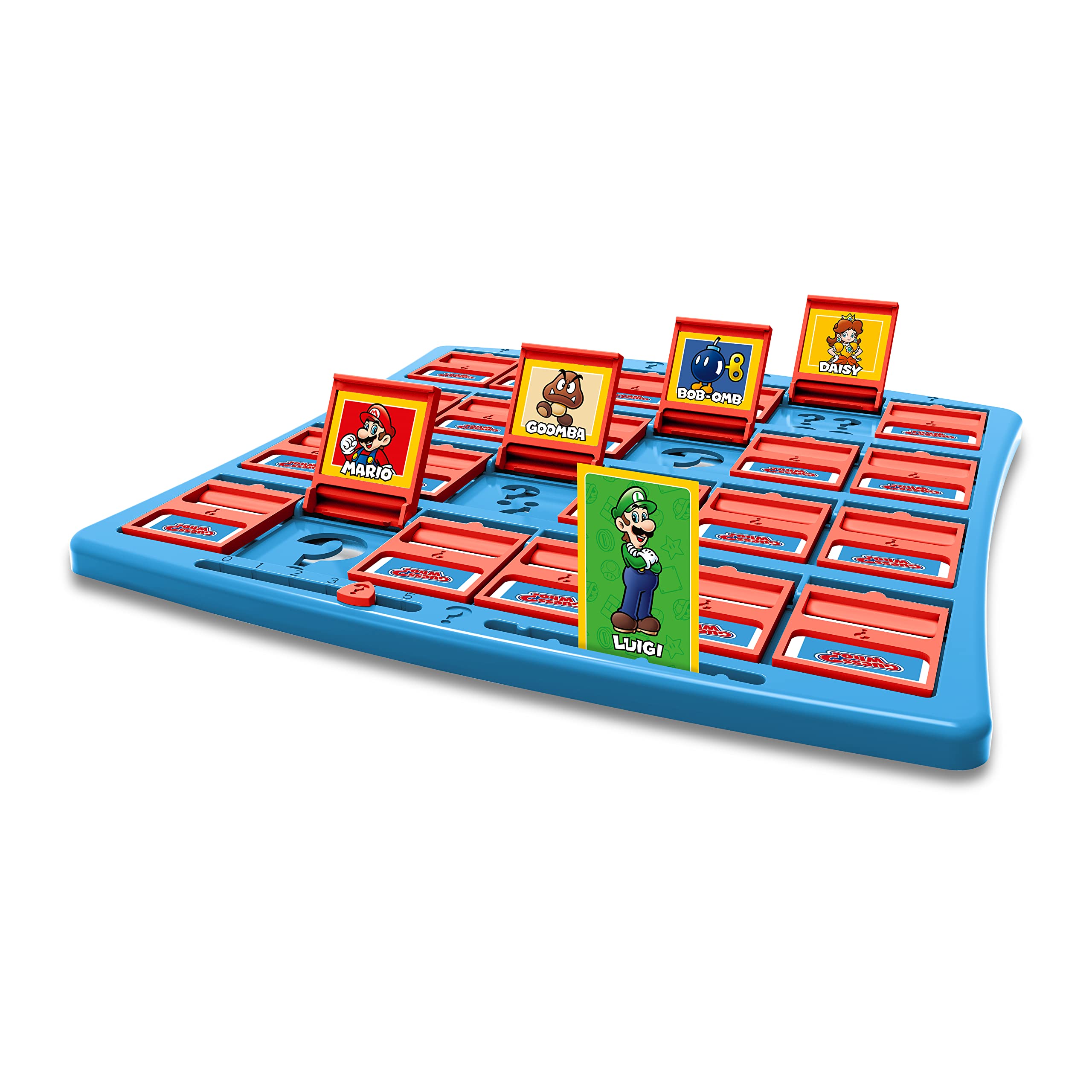 Winning Moves Super Mario Guess Who? Board Game, Play with Classic Nintendo Characters Including Mario, Luigi, Peach, Bowser, and Donkey Kong, Ages 6 and up, WM03076-EN1-6,Blue,Red