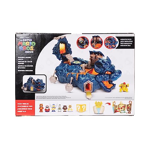 The Super Mario Bowser Island Castle Playset with 2.5” Bowser Action Figure & Interactive Pieces