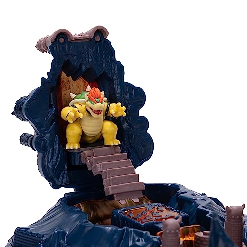 The Super Mario Bowser Island Castle Playset with 2.5” Bowser Action Figure & Interactive Pieces