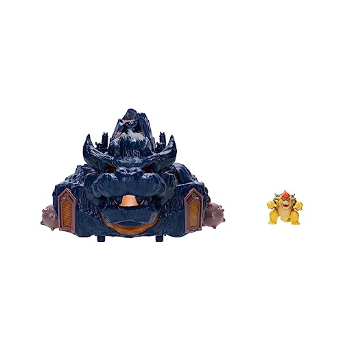 The Super Mario Bowser Island Castle Playset with 2.5” Bowser Action Figure & Interactive Pieces