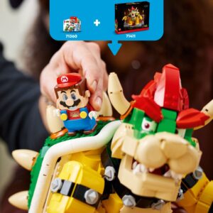 LEGO Super Mario The Mighty Bowser, 3D Build and Display Kit, Collectible Posable Character Figure with Battle Platform, Video Game Toy Idea for Fans of Super Mario Bros, 71411