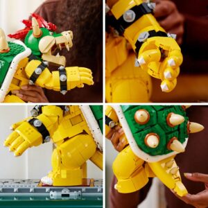 LEGO Super Mario The Mighty Bowser, 3D Build and Display Kit, Collectible Posable Character Figure with Battle Platform, Video Game Toy Idea for Fans of Super Mario Bros, 71411