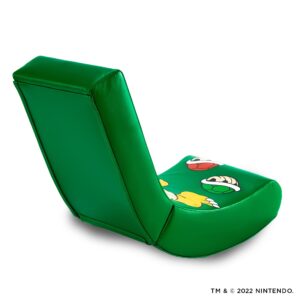 X Rocker Super Mario Bowser Video Gaming Floor Chair, Official All-Star Edition Nintendo Collectible, Faux Leather, Foldable, 5000401, 33.46" x 16.14" x 25.59", Bowser Green