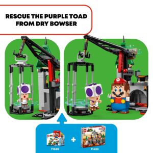 LEGO Super Mario Dry Bowser Castle Battle Expansion Set, Buildable Game with 5 Super Mario Figures, Collectible Playset to Combine with a Starter Course, Super Mario Gift Set for Kids Ages 8-10, 71423