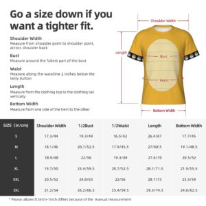 Super Smooth Shirt for Men and Women, Cosplay Tshirt Unisex Clothing Adults Soft T-Shirt (3X-Large, Yellow)