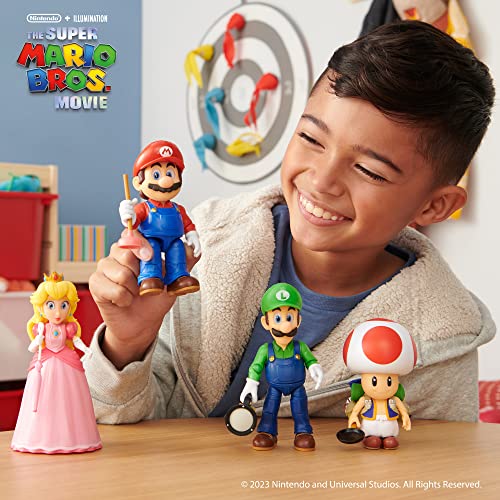 THE SUPER MARIO BROS. MOVIE - 5 Inch Action Figures Series 1 – Mario Figure with Plunger Accessory