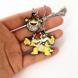 STKTFKK Cartoon Necklace Metal Classic Anime Bowser Necklace (1)