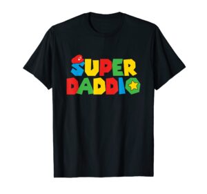 super gamer dad unleashed: celebrating fatherly powers t-shirt