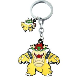 DreamWater Keychain Anime Cosplay Metal Bowser Keychain Gifts for Men Woman (4)